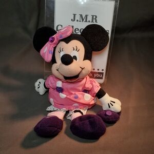Disney February Minnie Mouse Birthstone Bean Bag Plush 9"